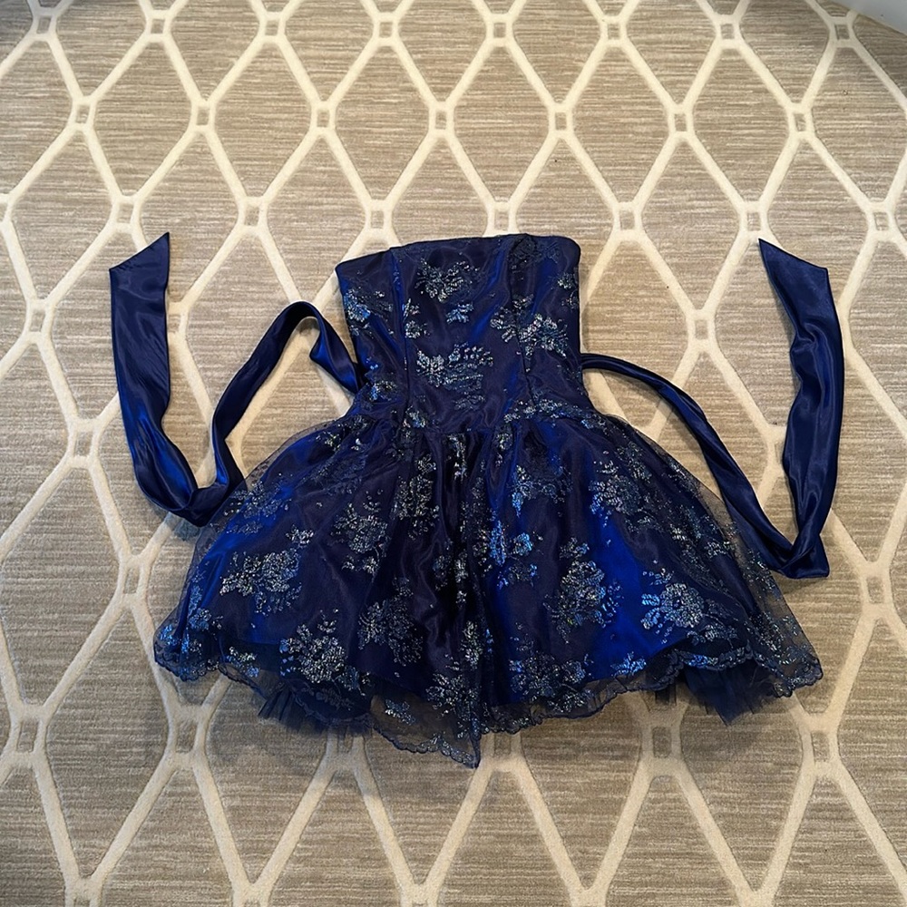 Midnight blue Jessica McClintock dress